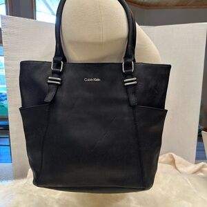 Calvin Klein large shoulder bag, black fair condition